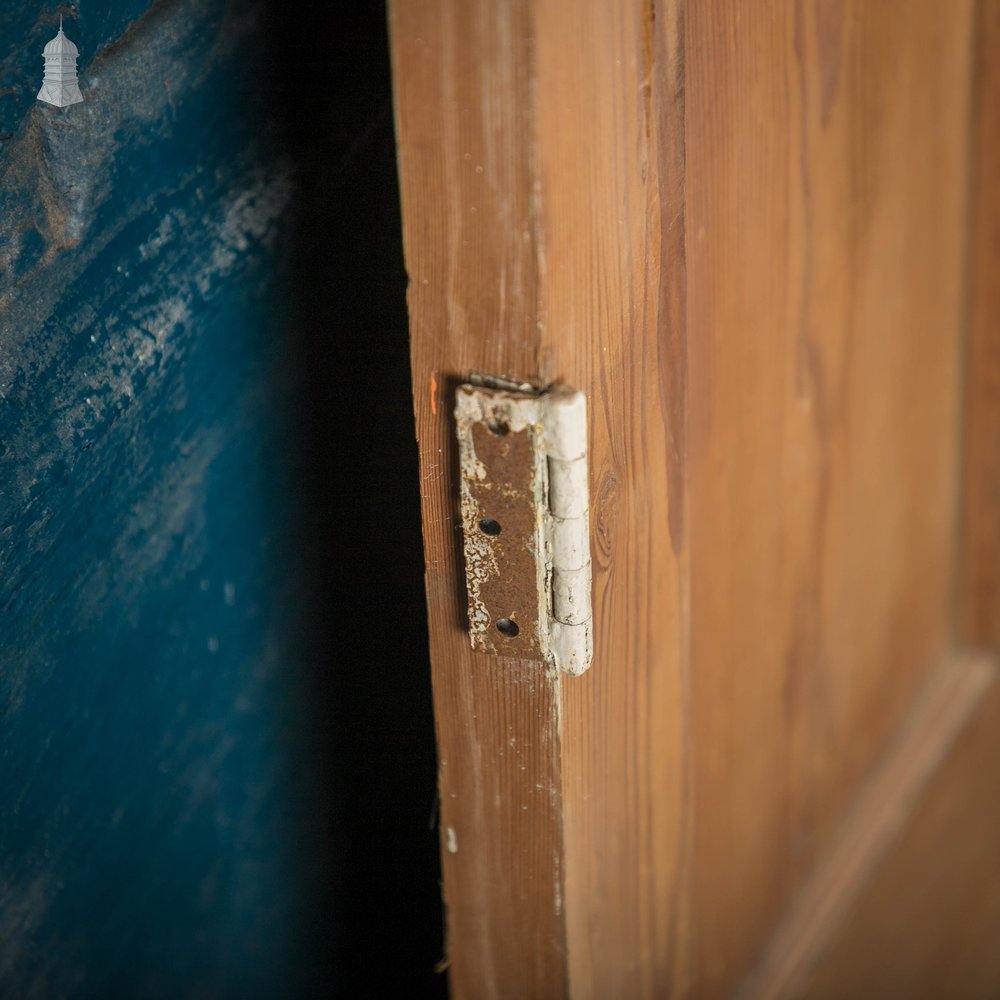 Half Glazed Door, 19th C Pitch Pine, 6 Over 2 Panel