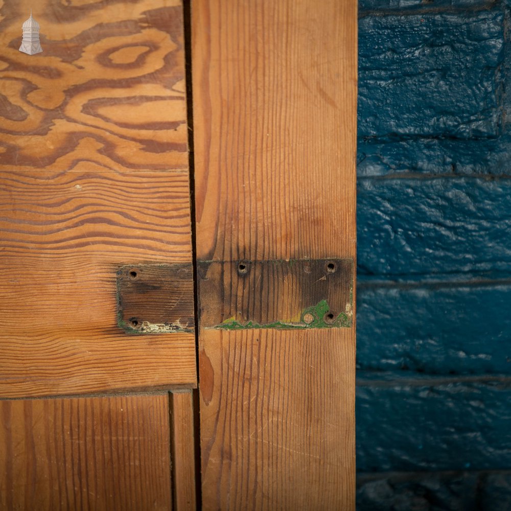 Half Glazed Door, 19th C Pitch Pine, 6 Over 2 Panel