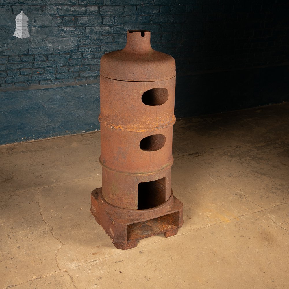 Industrial Stove or Furnace Body, Reclaimed, Cast Iron