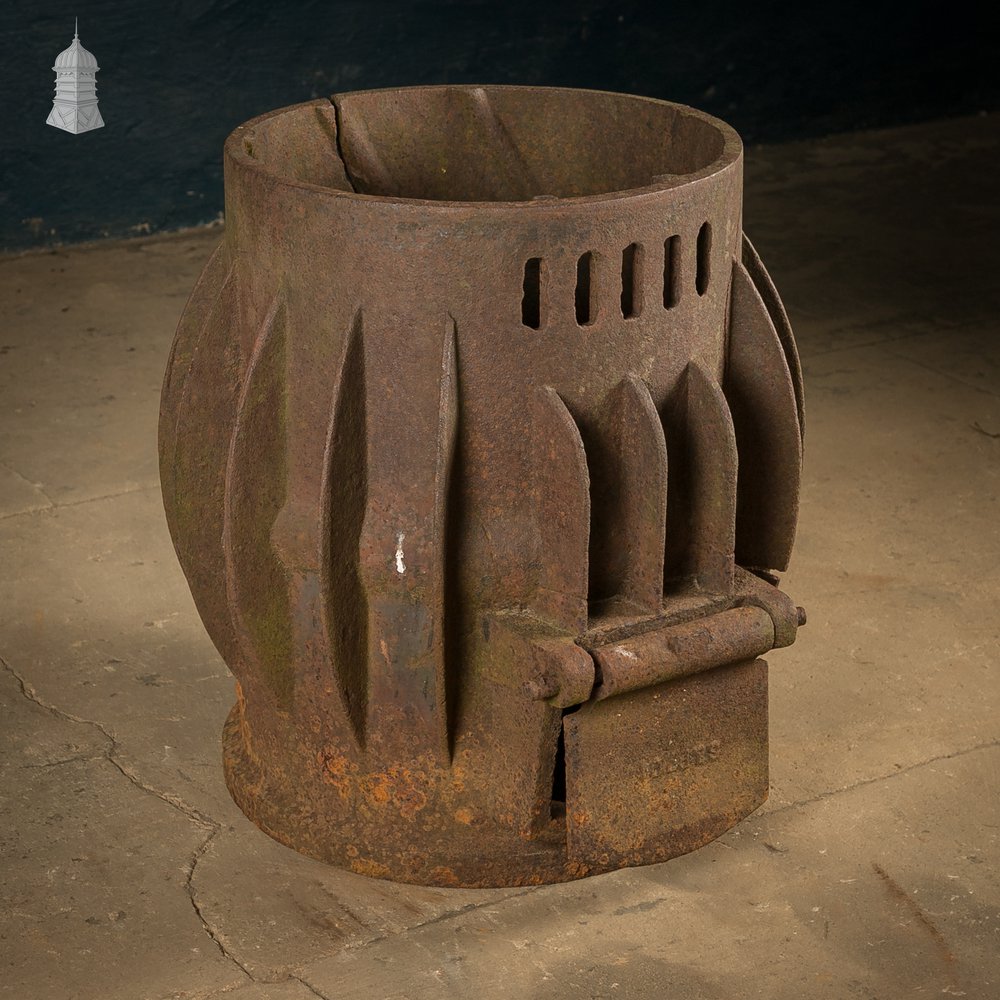 Gurney Stove Body Section, Cast Iron with Finned Radiator Forms