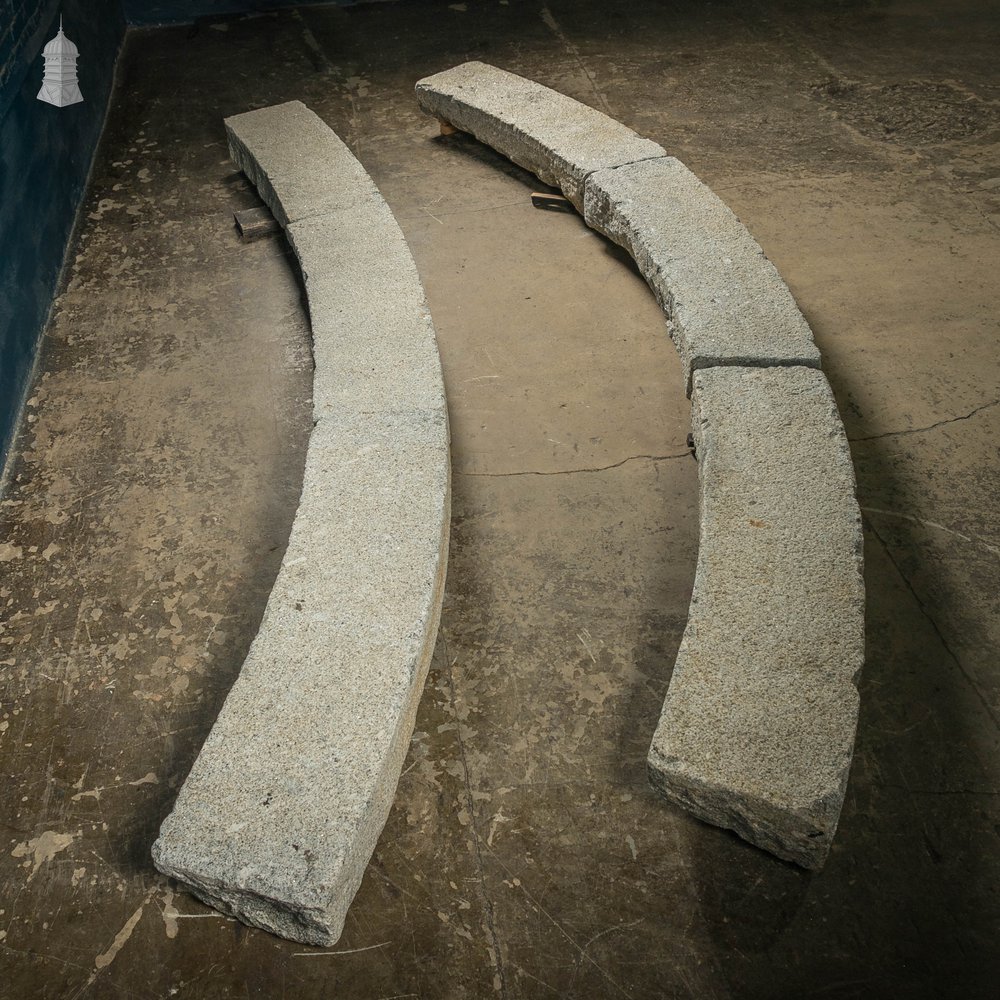 Curved Granite Kurb Stones, Batch of 6 - A Run of 6.5 Metres