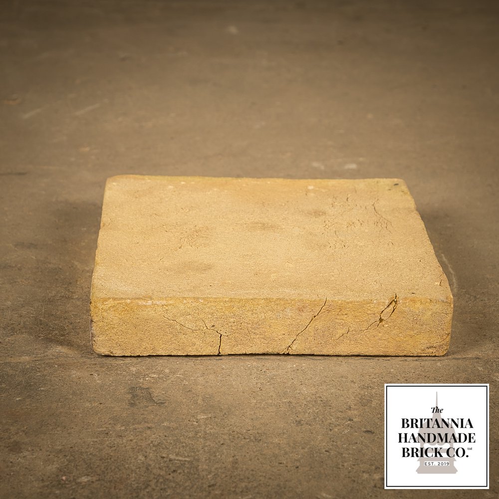 9” x 9" Handmade Buff Floor Tile, Pamment