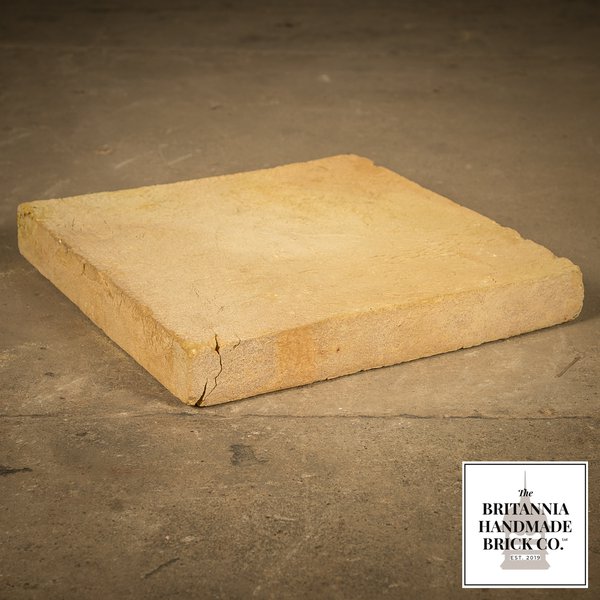 12" x 12” Buff Floor Tile, Period Style Handmade Pamment