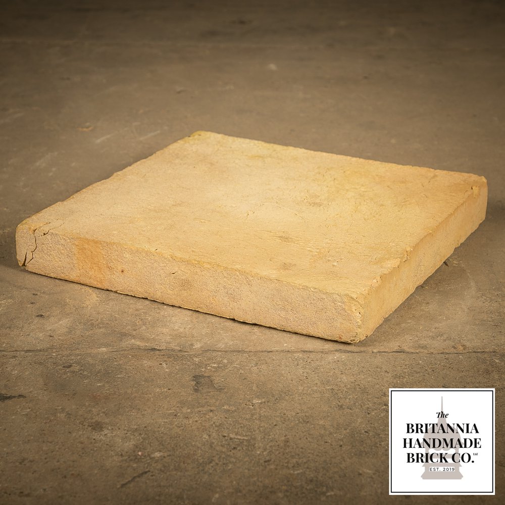 12" x 12” Buff Floor Tile, Period Style Handmade Pamment