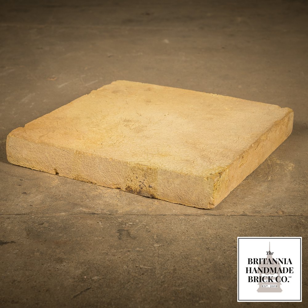 12" x 12” Buff Floor Tile, Period Style Handmade Pamment