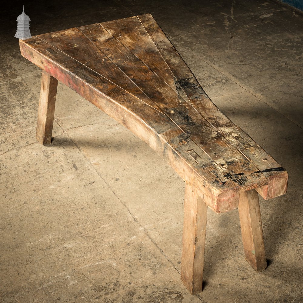 19th C Elm Sheep Shearing Bench