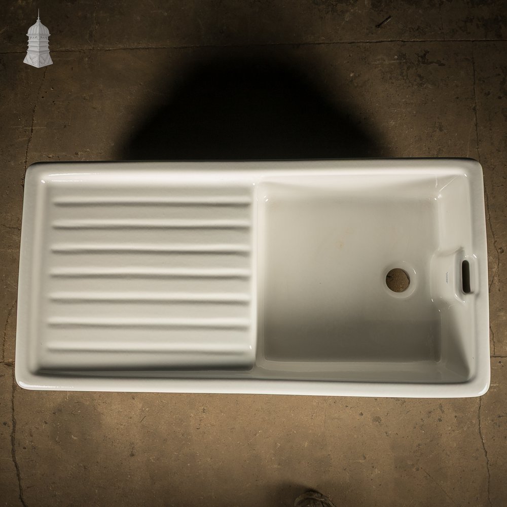 Belfast Sink with Integral Drainer and Weir Overflow