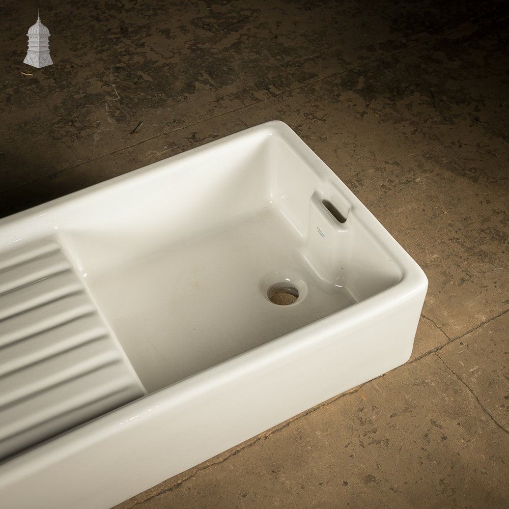 Belfast Sink with Integral Drainer and Weir Overflow