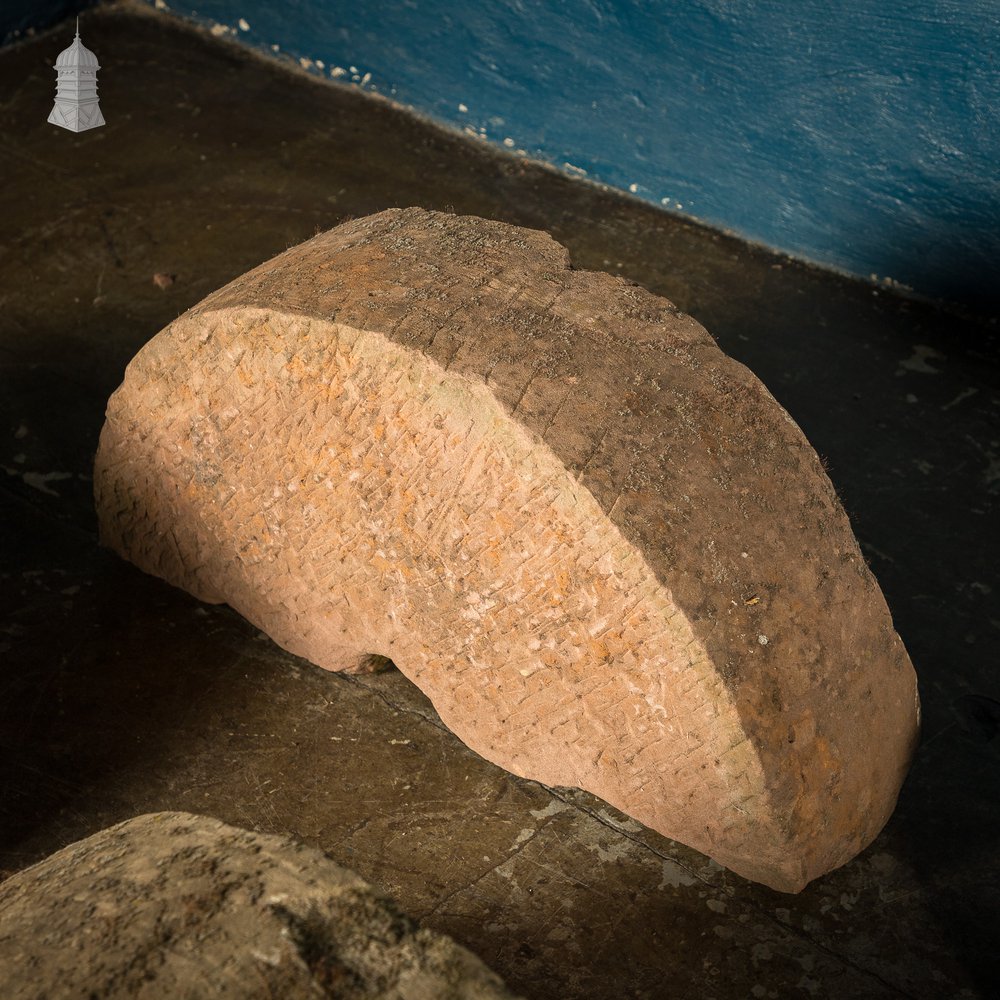 Batch of 8 Antique Half Round Granite Millstones