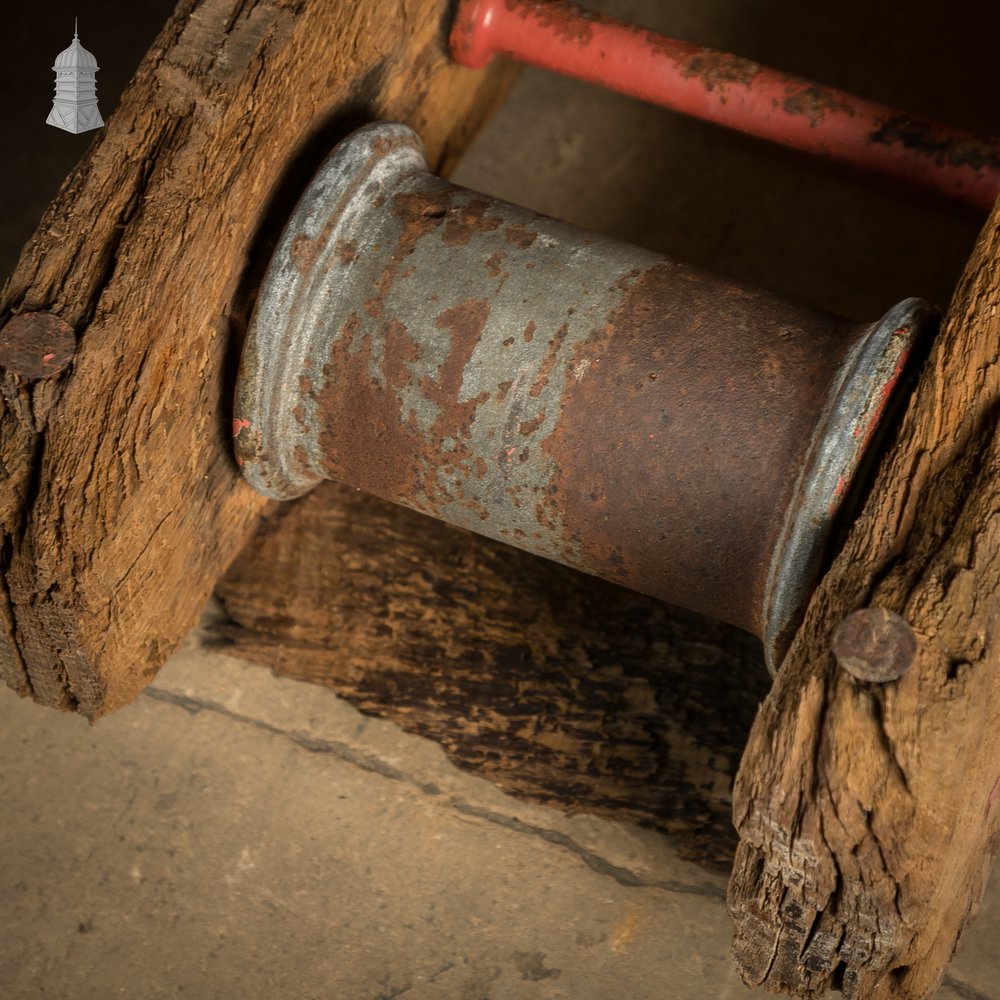 Vintage Industrial Cable Rollers, Set of Three