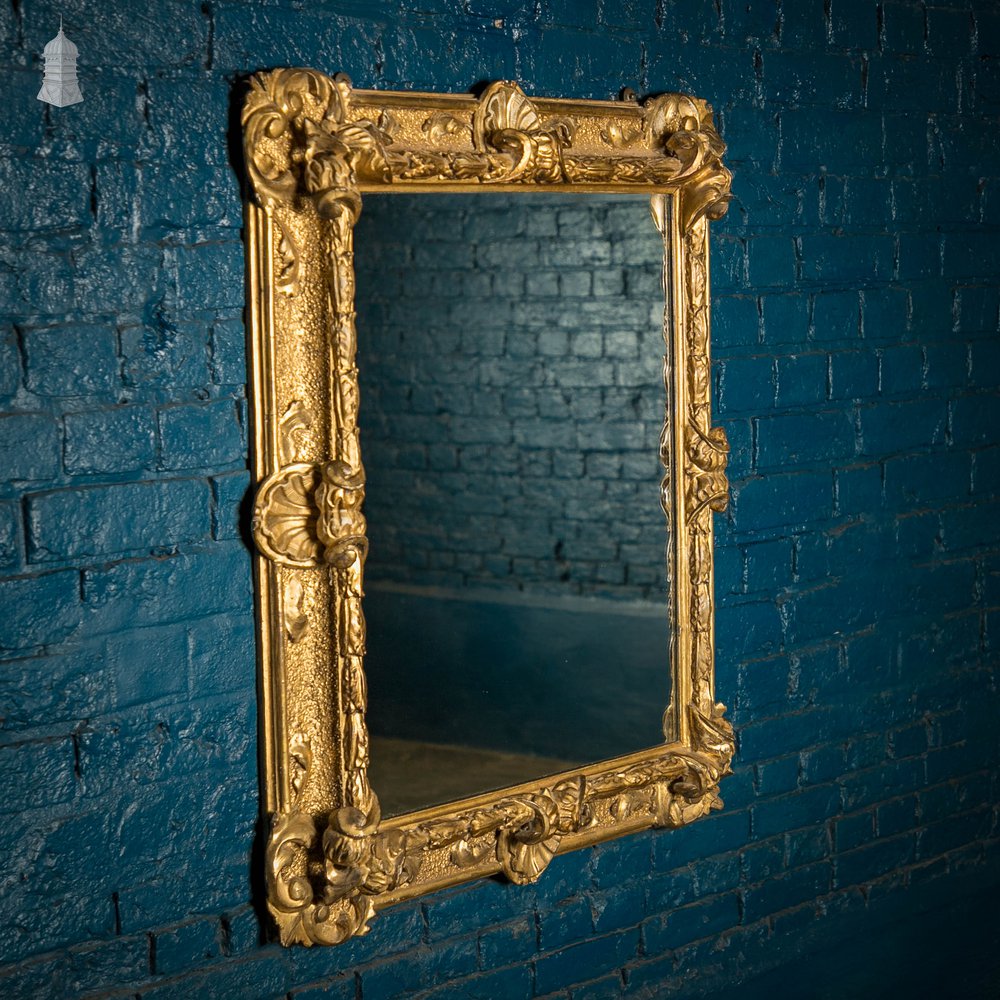 Gilt Framed Mirror, Early 19th C Venetian Carved Wood