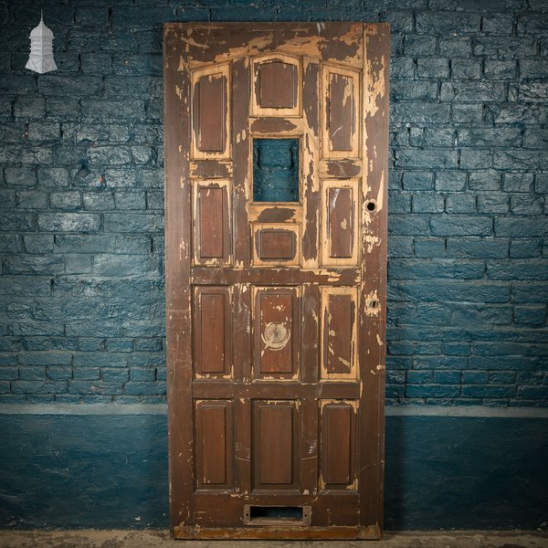 Multi-Panel Exterior Door, Small Glazed Panel, Hardwood