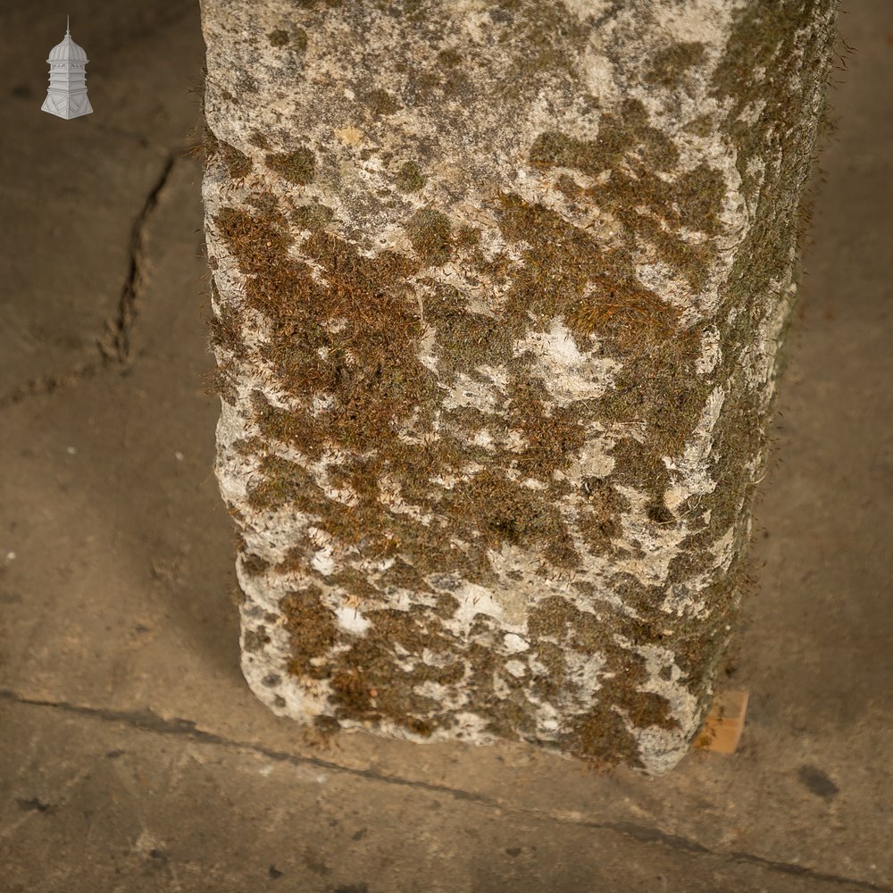 Reclaimed Hand-Carved Stone Block with Weathered Finish