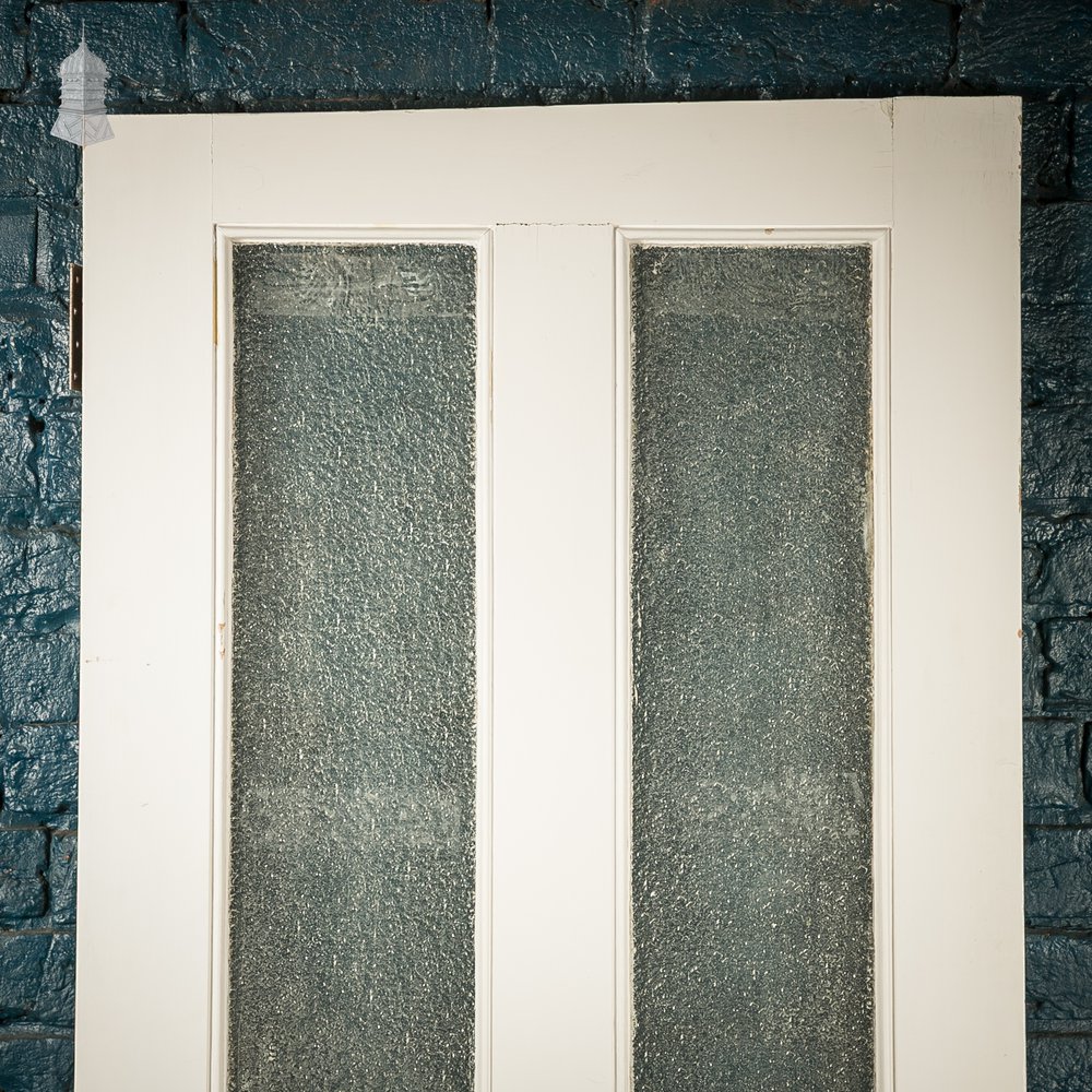 Half Glazed Door, 4 Panel, Textured Glass.