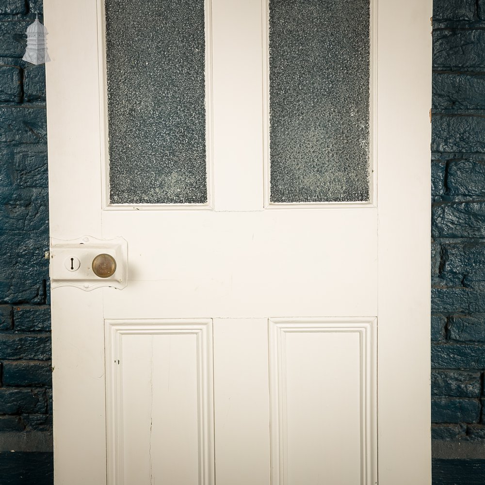 Half Glazed Door, 4 Panel, Textured Glass.