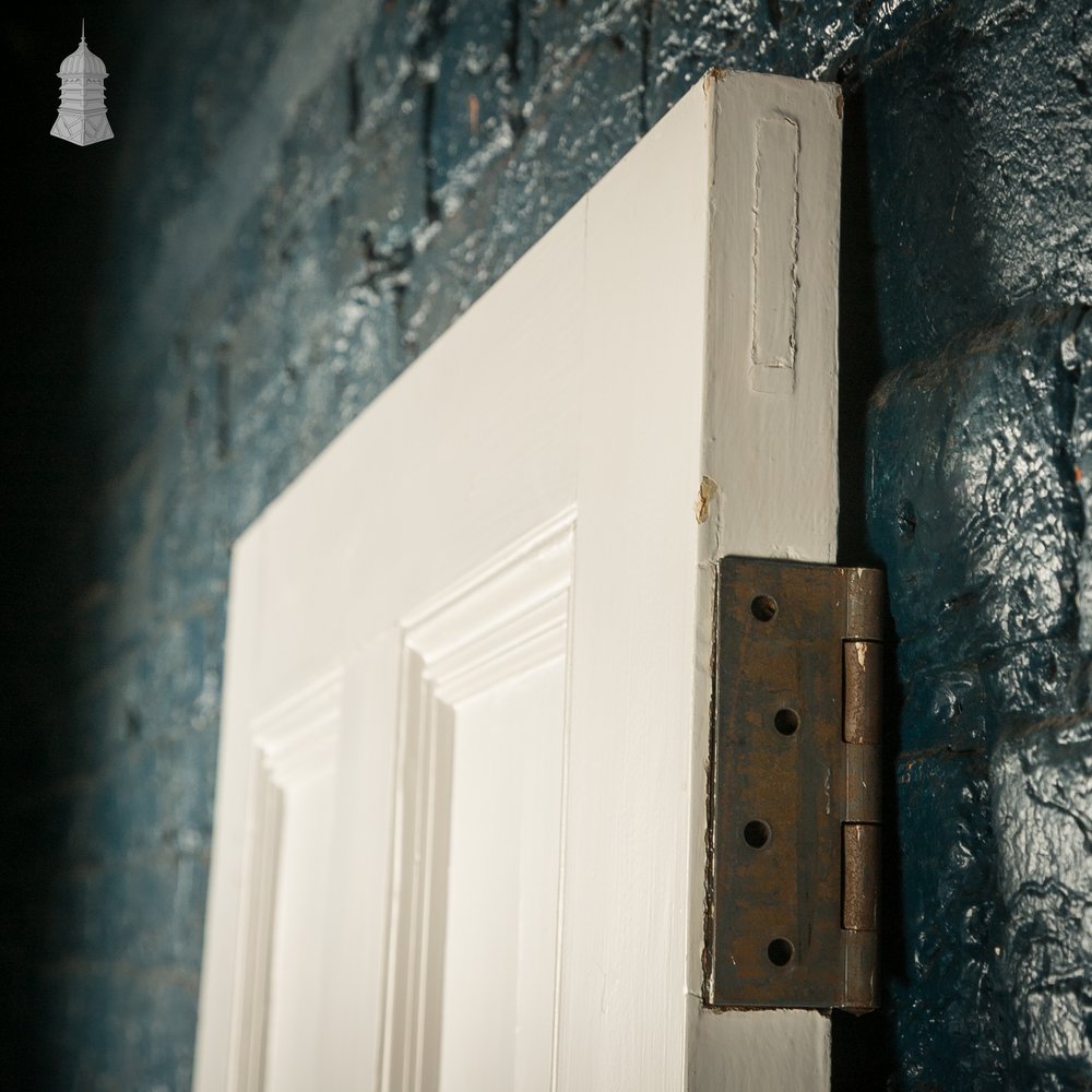 4 Panel Door, Reclaimed, White Painted Finish
