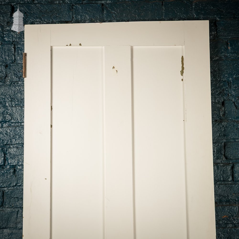 4 Panel Door, Reclaimed, White Painted Finish