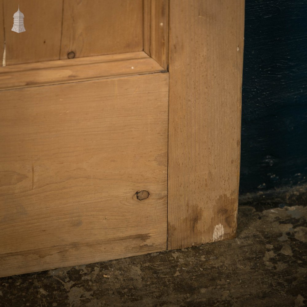 Victorian Glazed Door, Pine Two Panel Half Glazed