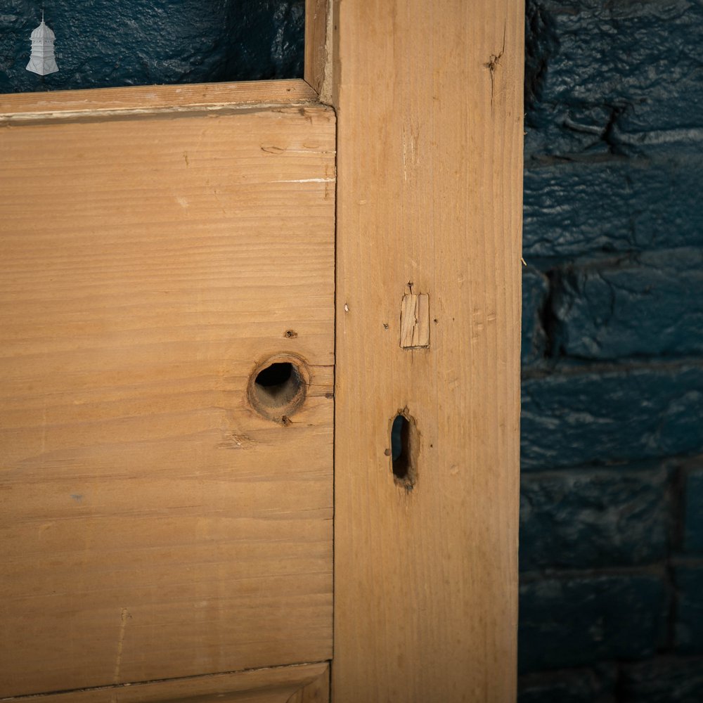 Victorian Glazed Door, Pine Two Panel Half Glazed