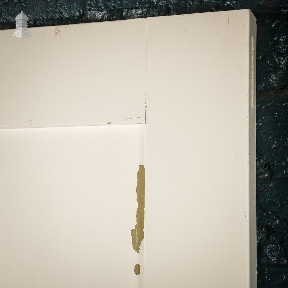 4 Panel Door, Reclaimed, White Painted Finish