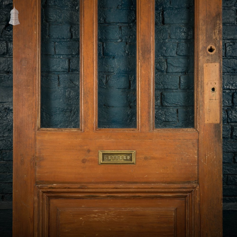 Half Glazed Door, Victorian Raised Panel Half Glazed with Letterbox