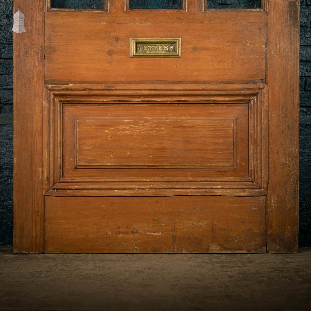 Half Glazed Door, Victorian Raised Panel Half Glazed with Letterbox