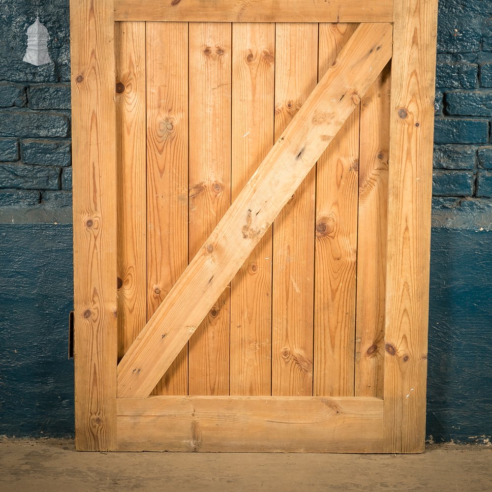 Ledged and Braced Pine Door, Reclaimed
