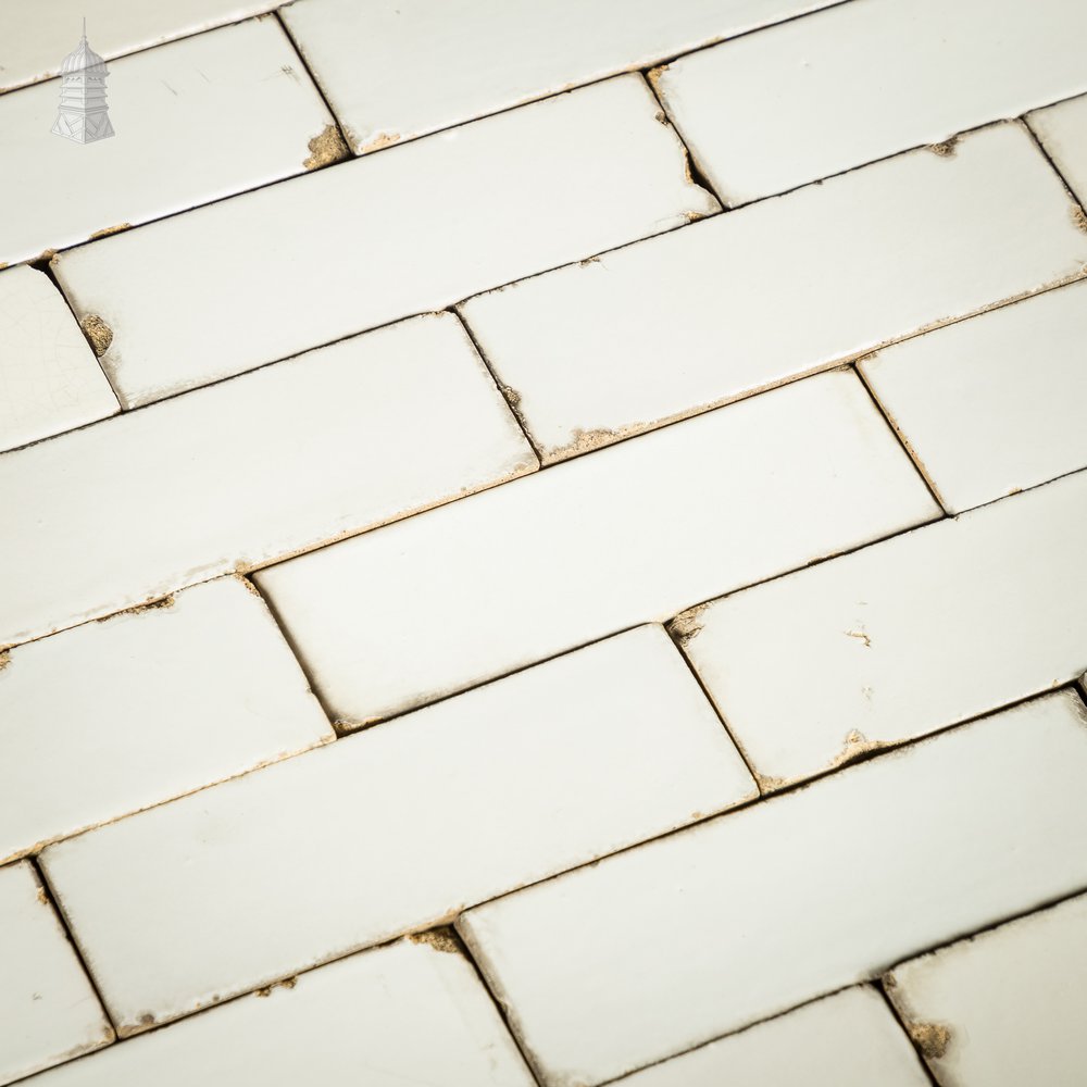 Batch of 97 White Glazed Bricks