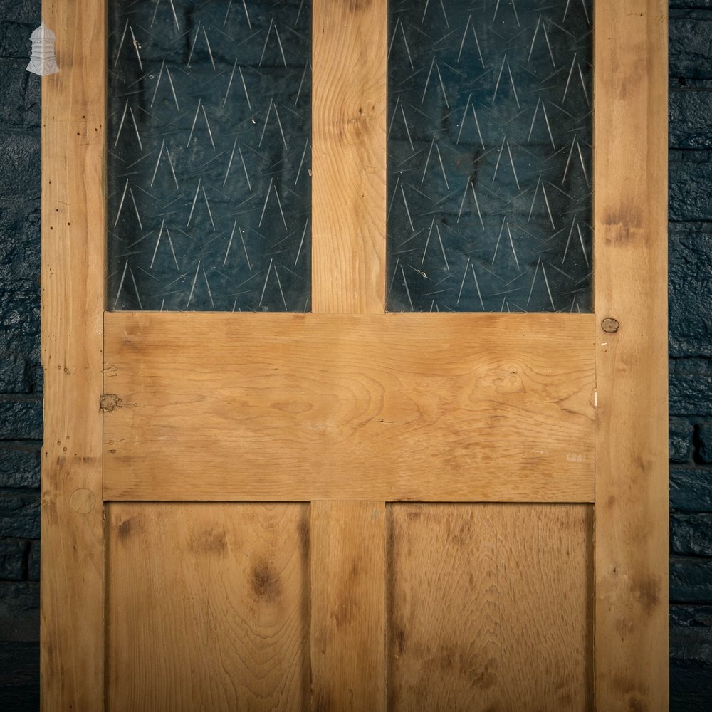 Victorian Glazed Door, Half Glazed with ‘Frostlyte’ Style Textured Glass