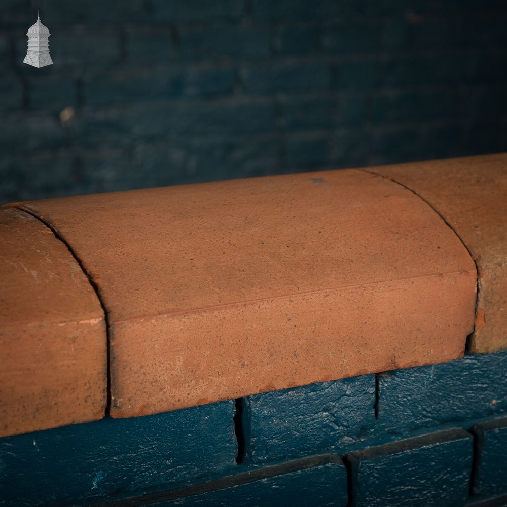 Domed Wall Copings, Terracotta, - A Run of 3.3M