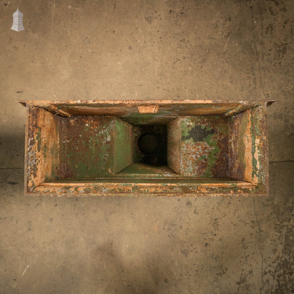 Rainwater Hoppers, Pair of Large Cast Iron Head Boxes