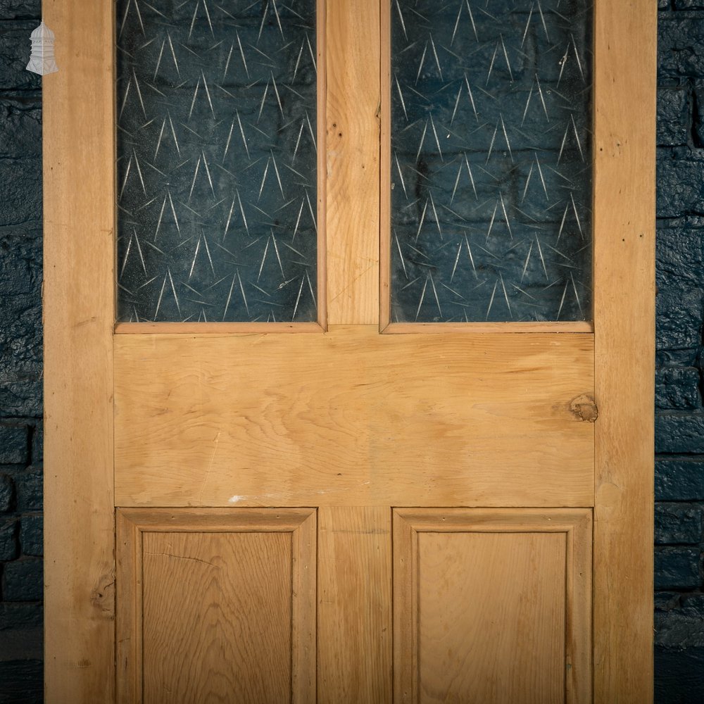 Victorian Glazed Door, Half Glazed with ‘Frostlyte’ Style Textured Glass