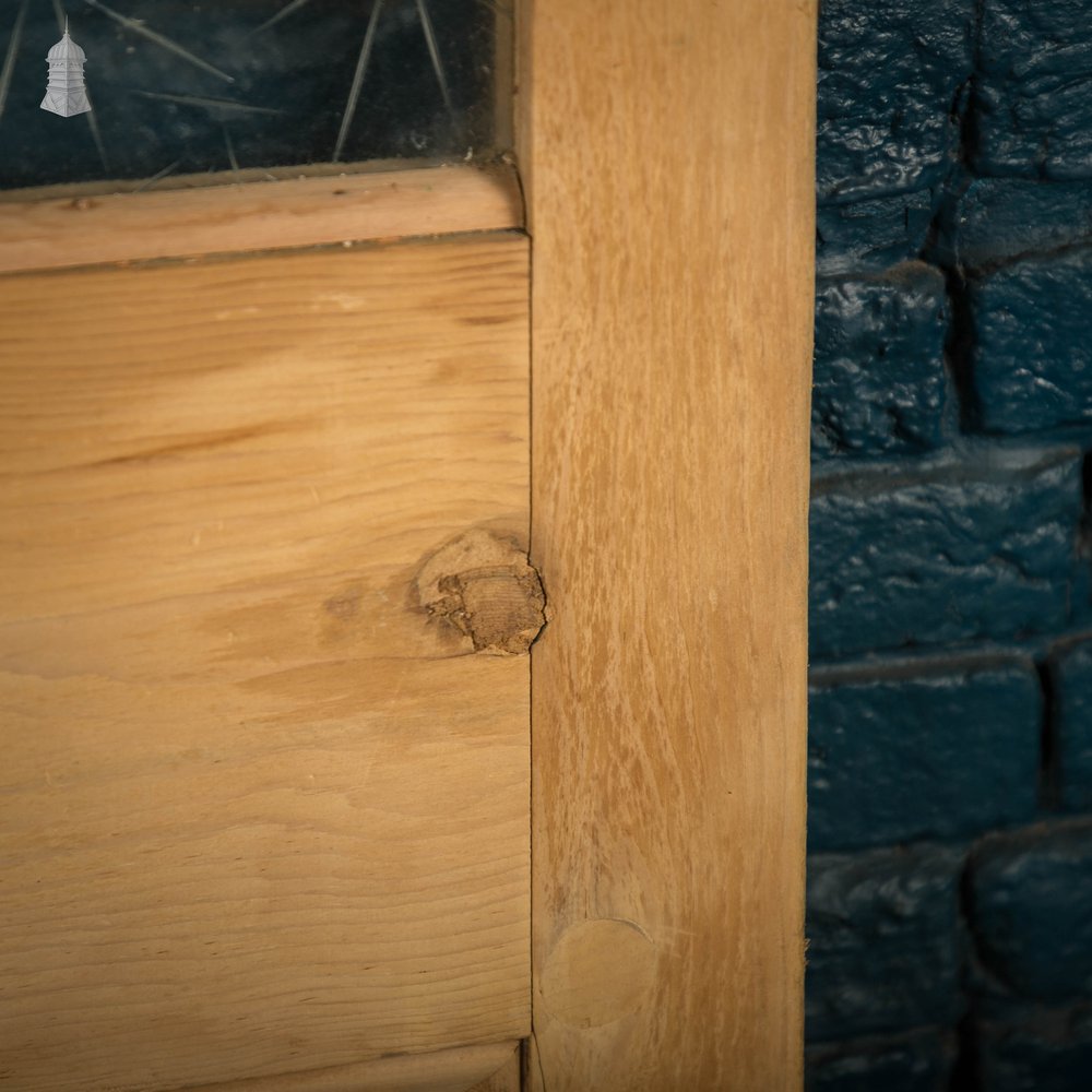 Victorian Glazed Door, Half Glazed with ‘Frostlyte’ Style Textured Glass