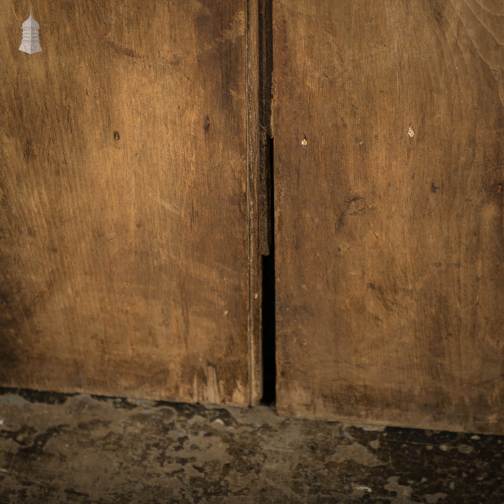 Plank and Ledge Door, 17th C Two Plank Pine Cottage Door