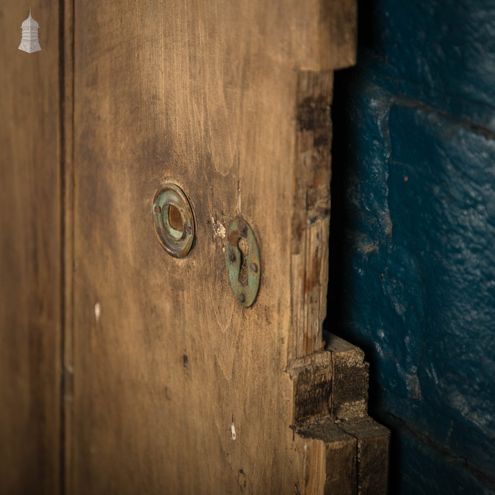 Plank and Ledge Door, 17th C Two Plank Pine Cottage Door