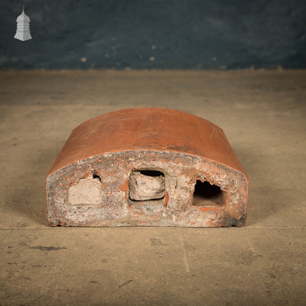 Domed Wall Copings, Terracotta, - A Run of 3.3M