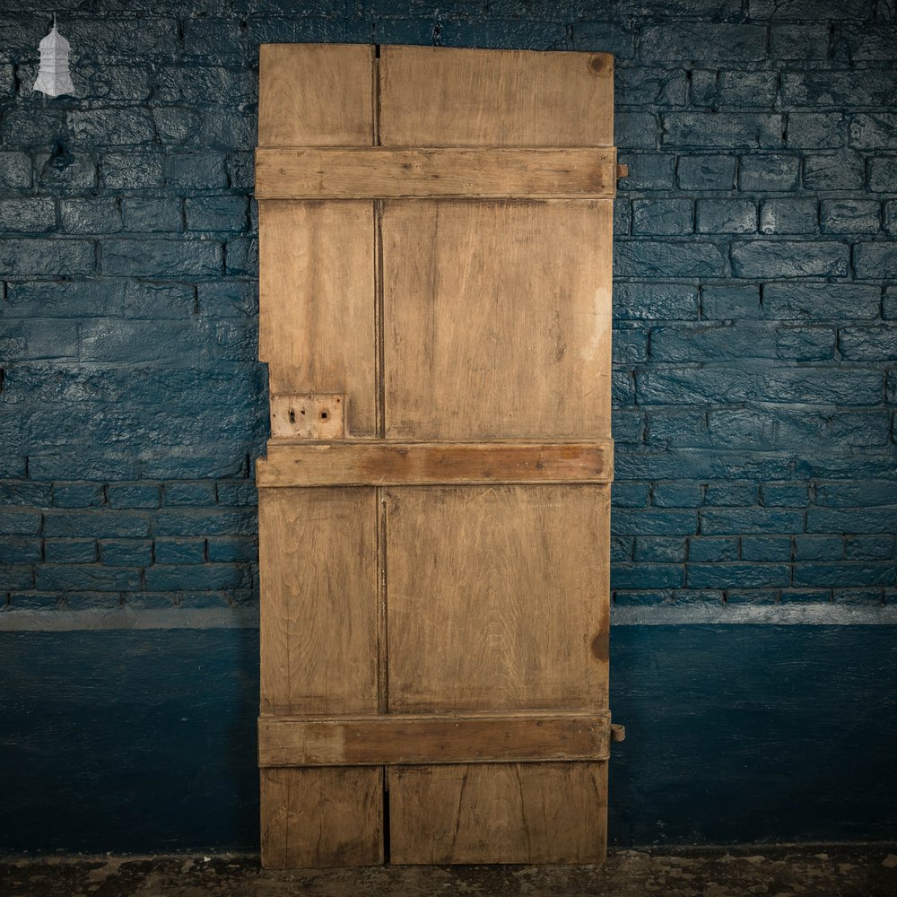 Plank and Ledge Door, 17th C Two Plank Pine Cottage Door