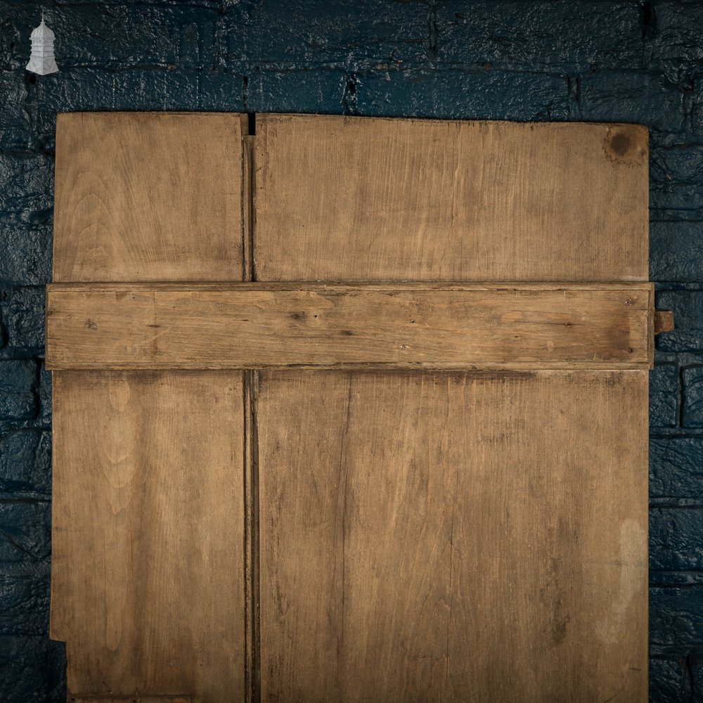 Plank and Ledge Door, 17th C Two Plank Pine Cottage Door