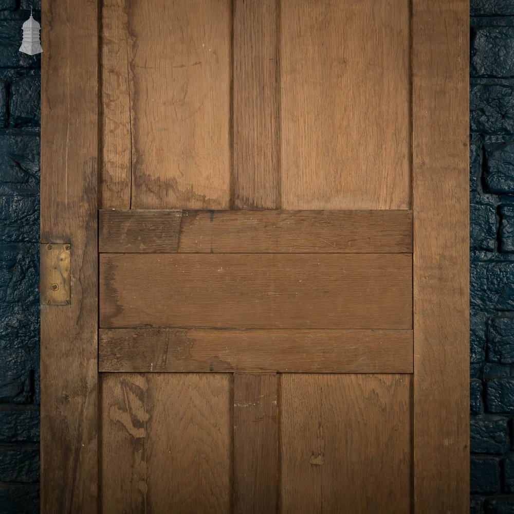 Oak Paneled Door, 18th C 9 Panel