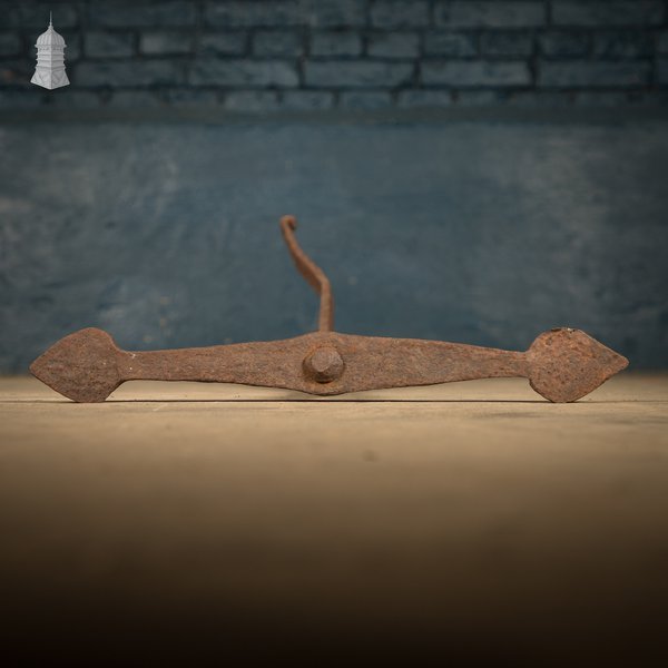 Spear Head Wall Tie, Reclaimed Wrought Iron Wall Anchor, Wall Plate