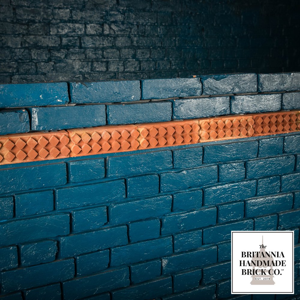 Diamond Border String, Decorative Handmade Red Brick