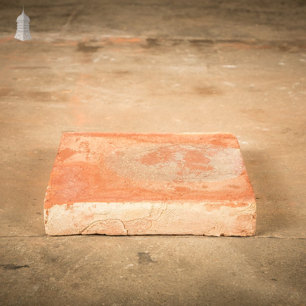 9” Handmade Red Floor Tile with Kiln-fired Tonal Variation - Batch of 12 Square Metres