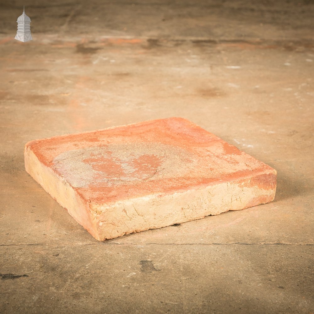 9” Handmade Red Floor Tile with Kiln-fired Tonal Variation - Batch of 12 Square Metres