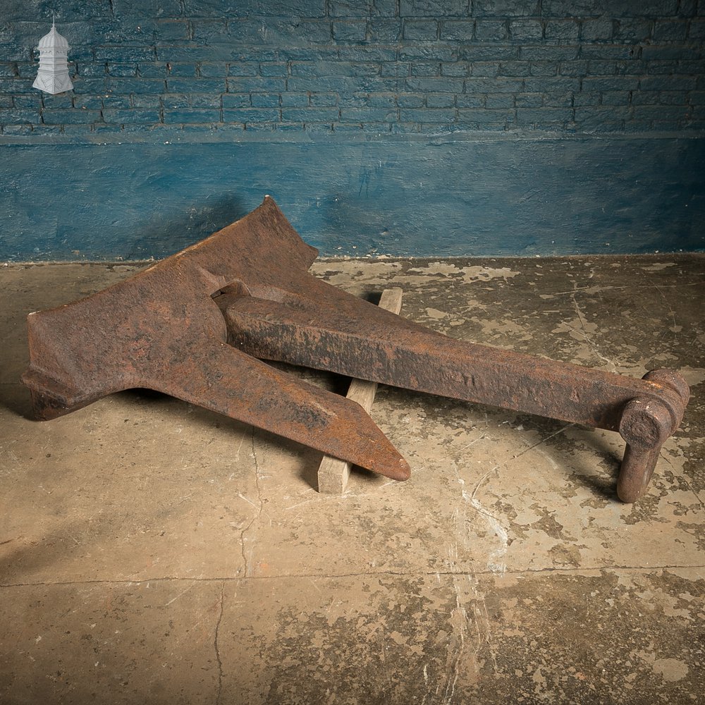 Pair of Salvaged AC-14 Stockless Anchors, 700kg Cast Iron