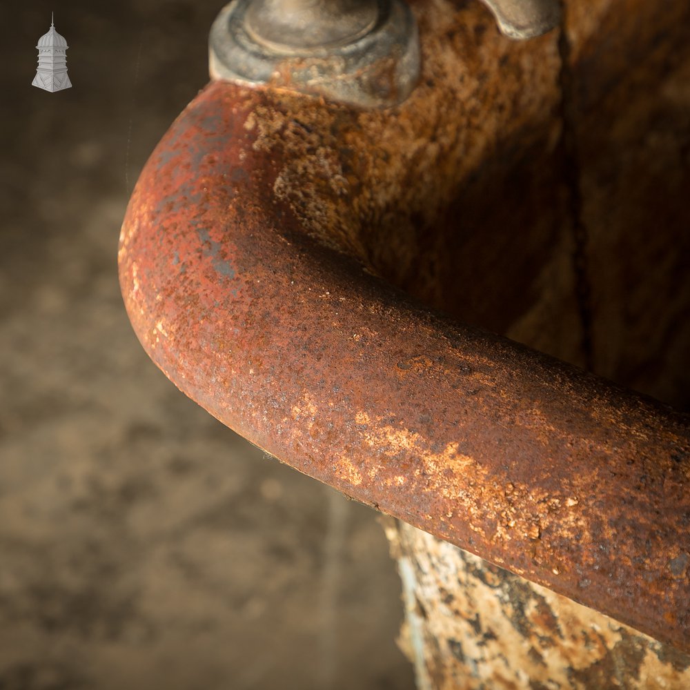 Roll Top Bath, Distressed Cast Iron with Original Taps