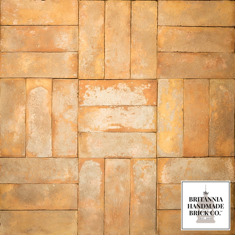 9 x 3" Buff Floor Brick, Period Style Handmade Paver