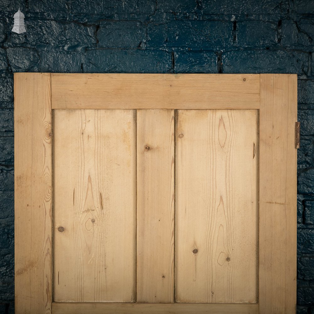 Pine Paneled Door, 4 Panel Victorian Cupboard Door