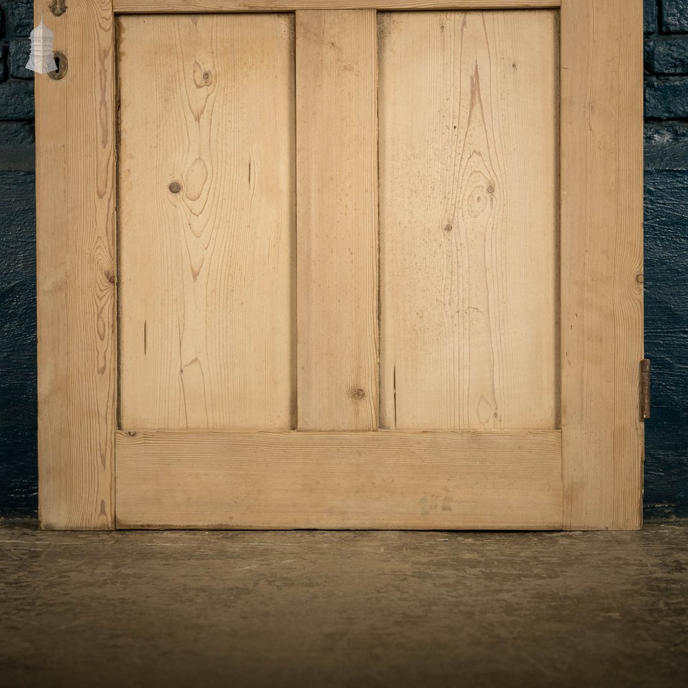 Pine Paneled Door, 4 Panel Victorian Cupboard Door