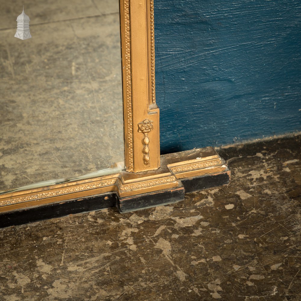 19th C Gold Pier Mirror with Later Mirror Plate