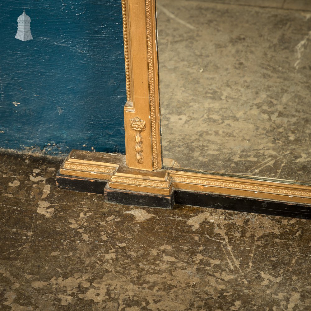 19th C Gold Pier Mirror with Later Mirror Plate